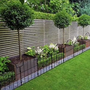 Bahçe Çi̇ti̇ 10'lu Set 330cm Model - 2 Si̇yah