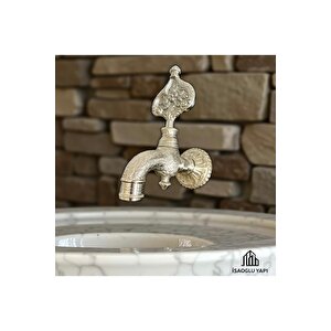 Kurna Musluğu Vintage Tasarım Krom Renk Özel Tasarım Hamam Kurna Musluğu