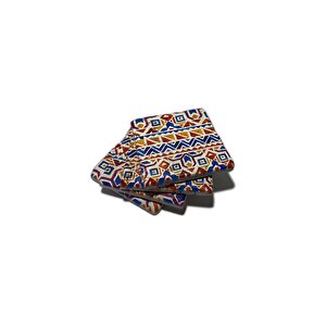 Doğal Taş Bardak Altlığı 4'lü Model- Boho