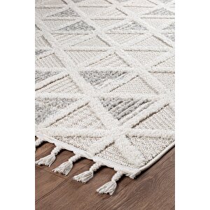 Norway Vl Bukleli Premium Yumuşak Peluş Post Iskandinav Oturma Odası Salon Halısı 68107a Gri 100x200 cm