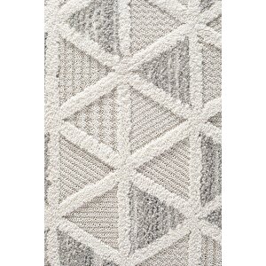 Norway Vl Bukleli Premium Yumuşak Peluş Post Iskandinav Oturma Odası Salon Halısı 68107a Gri