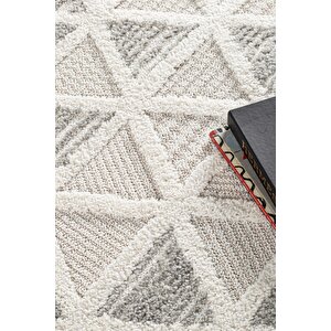 Norway Vl Bukleli Premium Yumuşak Peluş Post Iskandinav Oturma Odası Salon Halısı 68107a Gri