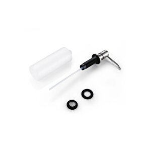 Ankastre Sıvı Sabunluk Nikel Renk Mutfak Eviye Ve Banyo Lavabo Uyumlu Ithal 5 Yıl Garantili 500ml