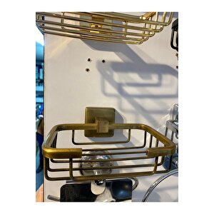 Mat Gold Süngerlik Antik Gold Sabunluk Pirinç Malzeme Şampuanlık