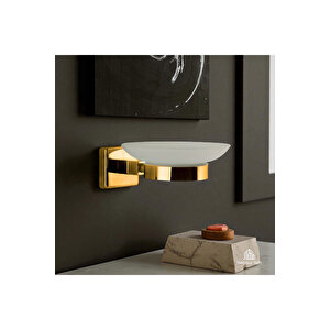 Gold Sabunluk Etejerli Premium Altın Sabunluk Pirinç Malzeme