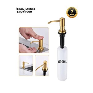 Ankastre Sivi Sabunluk Mat Gold Mutfak Evi̇ye Ve Banyo Lavabo Uyumlu İthal 7 Yil Garanti̇li̇ 500ml