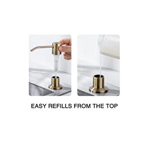 Ankastre Sivi Sabunluk Mat Gold Mutfak Evi̇ye Ve Banyo Lavabo Uyumlu İthal 7 Yil Garanti̇li̇ 500ml