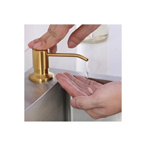 Ankastre Sivi Sabunluk Mat Gold Mutfak Evi̇ye Ve Banyo Lavabo Uyumlu İthal 7 Yil Garanti̇li̇ 500ml