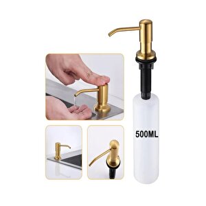 Ankastre Sivi Sabunluk Mat Gold Mutfak Evi̇ye Ve Banyo Lavabo Uyumlu İthal 5 Yil Garanti̇li̇ 500ml