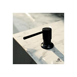 Mat Siyah Ankastre Sıvı Sabunluk Ankastre Tezgah Altı Siyah Sıvı Sabunluk