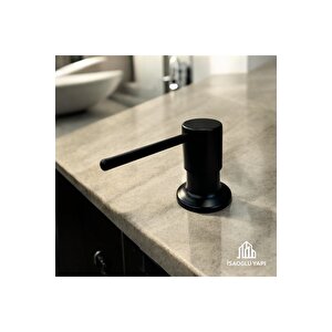 Mat Siyah Ankastre Sıvı Sabunluk Ankastre Tezgah Altı Siyah Sıvı Sabunluk