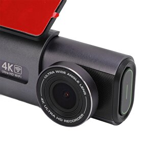 Mioji Mio G300 Plus 4k Gps G-sensör Gece Görüşü Wifi Arka-ön Araç İçi Kamera (128gb Hafıza Kartı Hediye)