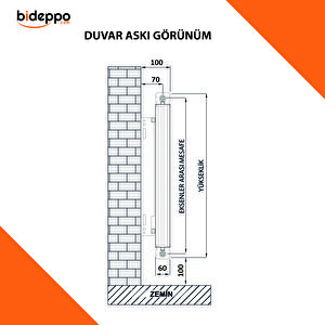 Terra Serisi Yükseklik 200 Cm Genişlik 21 Dilim (118 Cm) Alüminyum Radyatör