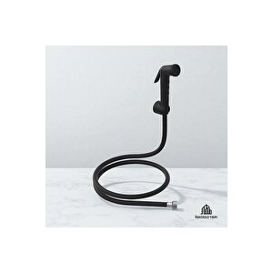 Siyah Klozet Fiskiyesi Siyah Taharetmatik Patlamayan Siyah Hortum Tazzik Ayarlı Taharatmatik