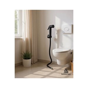 Siyah Klozet Fiskiyesi Siyah Taharetmatik Patlamayan Siyah Hortum Tazzik Ayarlı Taharatmatik