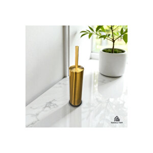Mat Gold Klozet Fırçası Fırçalanmış Altın Banyo Klozet Aksesuarı