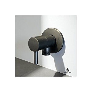 Siyah Taharet Musluğu Seti 2 Adet Mat Siyah Modern Tasarım Taharat Muslukları