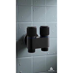 Siyah Taharat Musluğu Çiftli Taharet Musluğu Mat Siyah Taharetmatik Bağlanabilir Musluk