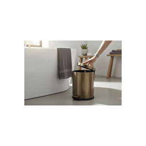 Eskitme Kova Antik Gold Çöp Kovası Pedallı Premium Tasarım Paslanmaz Çelik Materyal
