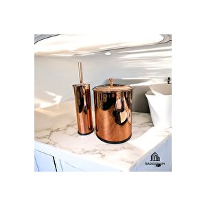 Bakır Çöp Kovası Bakır Banyo Fırçası Komple Set Bronz Metal Paslanmaz Vintage Tasarım
