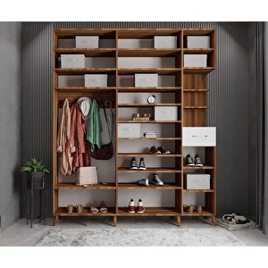 Trend 5 Kapaklı Portmanto Ceviz&beyaz P.b.t_9_200cm 200 cm