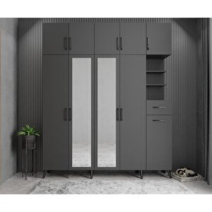 Trend 5 Kapaklı Portmanto Antrasit P.b.t_2_225cm 225 cm