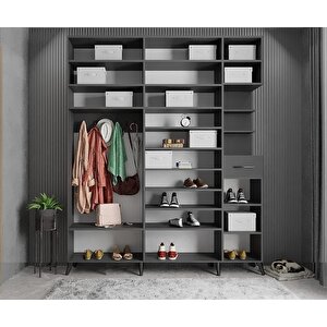 Trend 5 Kapaklı Portmanto Antrasit P.b.t_2_175cm 175 cm