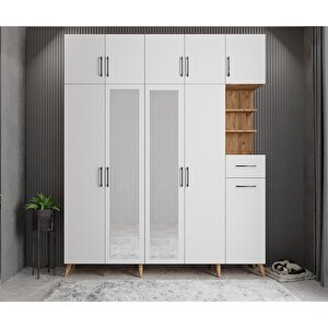 Trend 5 Kapaklı Portmanto Çam&beyaz P.b.t_7_175cm 175 cm