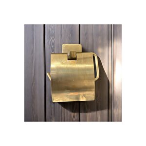 Mat Gold Tuvalet Kağıtlığı Fırçalanmış Gold Tuvalet Kağıtlık Paslanmaz Materyal