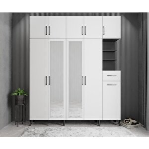 Trend 5 Kapaklı Portmanto Antrasit&beyaz P.b.t_6_200cm 200 cm