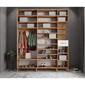 Trend 5 Kapaklı Portmanto Çam&beyaz P.b.t_7_200cm 200 cm