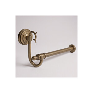 Rustik Tuvalet Kağıtlık Eskitme Gold Banyo Tuvalet Kağıtlığı Pirinç Materyal Antik Gold