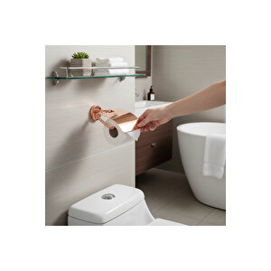 Banyo Tuvalet Kağıtlığı Bronz Bakır Renk Pirinç Malzeme Kapaklı Tuvalet Kağıtlığı Paslanmaz