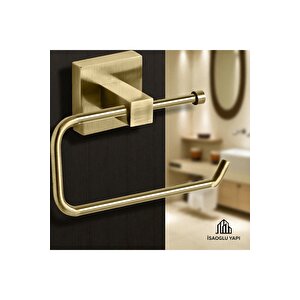 Eskitme Gold Tuvalet Kağıtlık Klasik Renk Eskitme Banyo Kağıtlık Pirinç