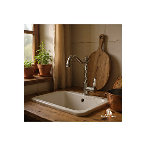 Mat Krom Rustik Batarya El İzi Bırakmaz Mat İnox Fırçalanmış Gri Vintage Armatür