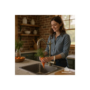 Mat Krom Rustik Batarya El İzi Bırakmaz Mat İnox Fırçalanmış Gri Vintage Armatür