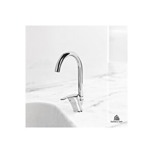 Mutfak Bataryası Pirinç Malzeme 5 Yıl Garantili Evye Musluğu Modern Tasarım Krom Renk Armatür