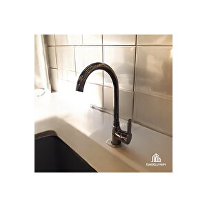 Bronz Mutfak Bataryası Bakır Evye Musluğu Modern Tasarım Pirinç Materyal 5 Yıl Garantili