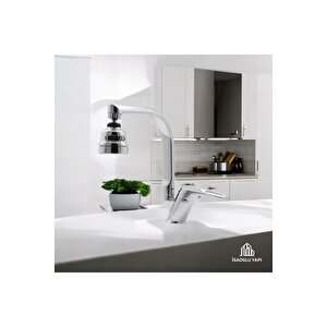 Mutfak Bataryası Oynar Başlık Tazzikleme Özellikli Sprey Mod Evye Musluğu 360 Derece Hareketli