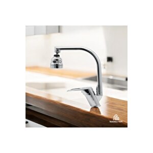 Mutfak Bataryası Oynar Başlık Tazzikleme Özellikli Sprey Mod Evye Musluğu 360 Derece Hareketli