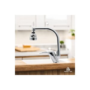 Mutfak Bataryası Oynar Başlık Tazzikleme Özellikli Sprey Mod Evye Musluğu 360 Derece Hareketli