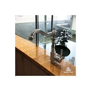 Rustik Batarya Silver Gümüş Renk Vintage Tasarım Armatür