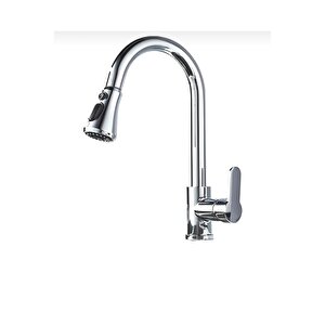 Spiralli Mutfak Bataryası Uzayan Sistem Tazzik Ve Basınç Ayarlı Duşlama Özellikli Armatür