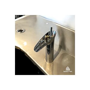 Krom Şelale Musluk Nostaljik Tasarım Şelale Lavabo Bataryası