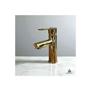 Gold Lavabo Bataryası Gold Lavabo Armatür Pirinç Malzeme Gold Musluk