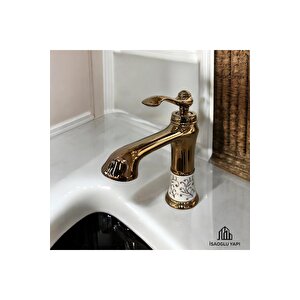 Bronz Lavabo Bataryası Bakır Vintage Armatür Country Klasik Armatür