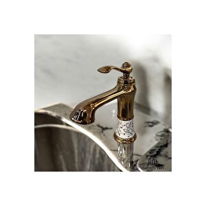 Bronz Lavabo Bataryası Bakır Vintage Armatür Country Klasik Armatür