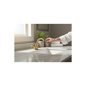 Antik Gold Vintage Lavabo Armatür Koç Tasarım Özel Seri Lavabo Bataryası Pirinç Malzeme