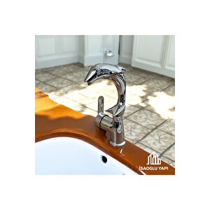 Lavabo Bataryası Özel Tasarım Balık Motifli Doğal Akışlı Banyo Armatür