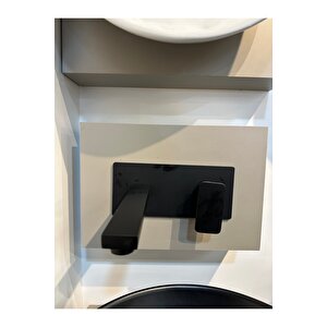 Mat Siyah Ankastre Lavabo Bataryası Duvardan Ankastre Lavabo Armatür